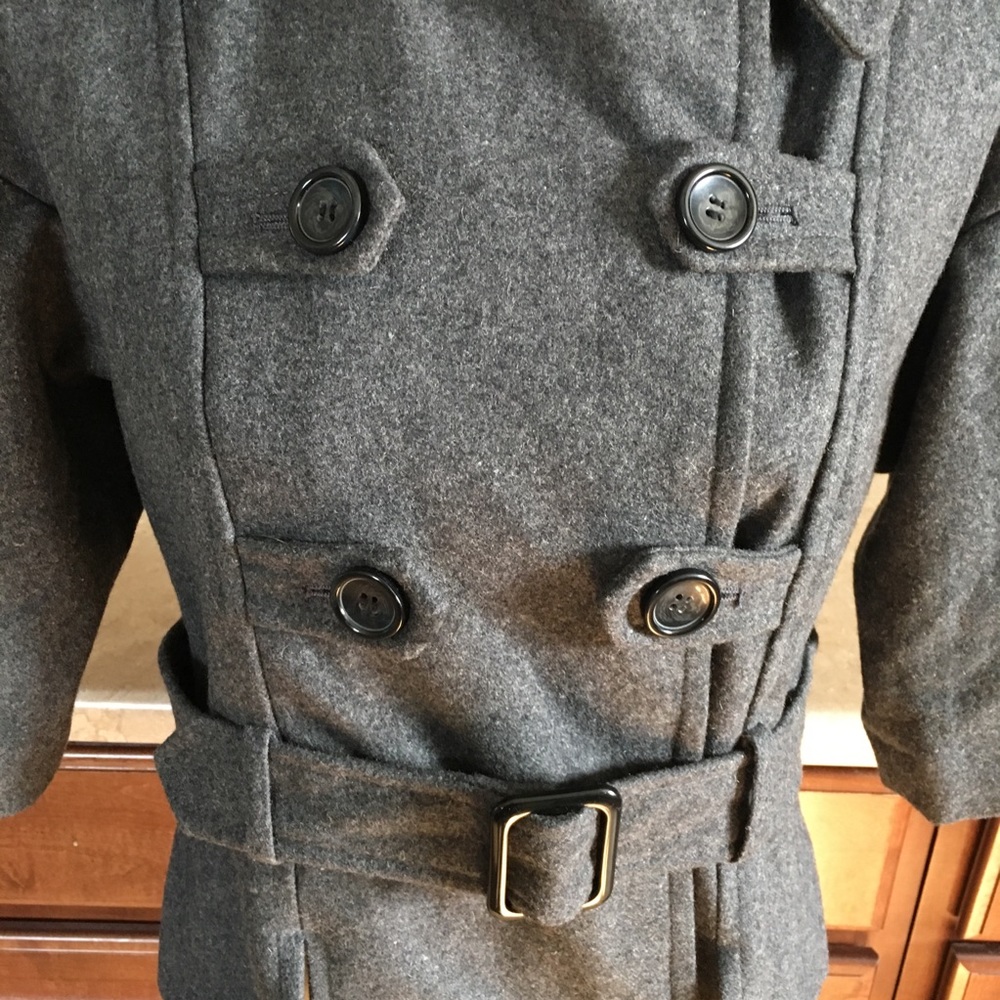 Guess Jacket with belt short bell sleeves Gray - Picture 2 of 6